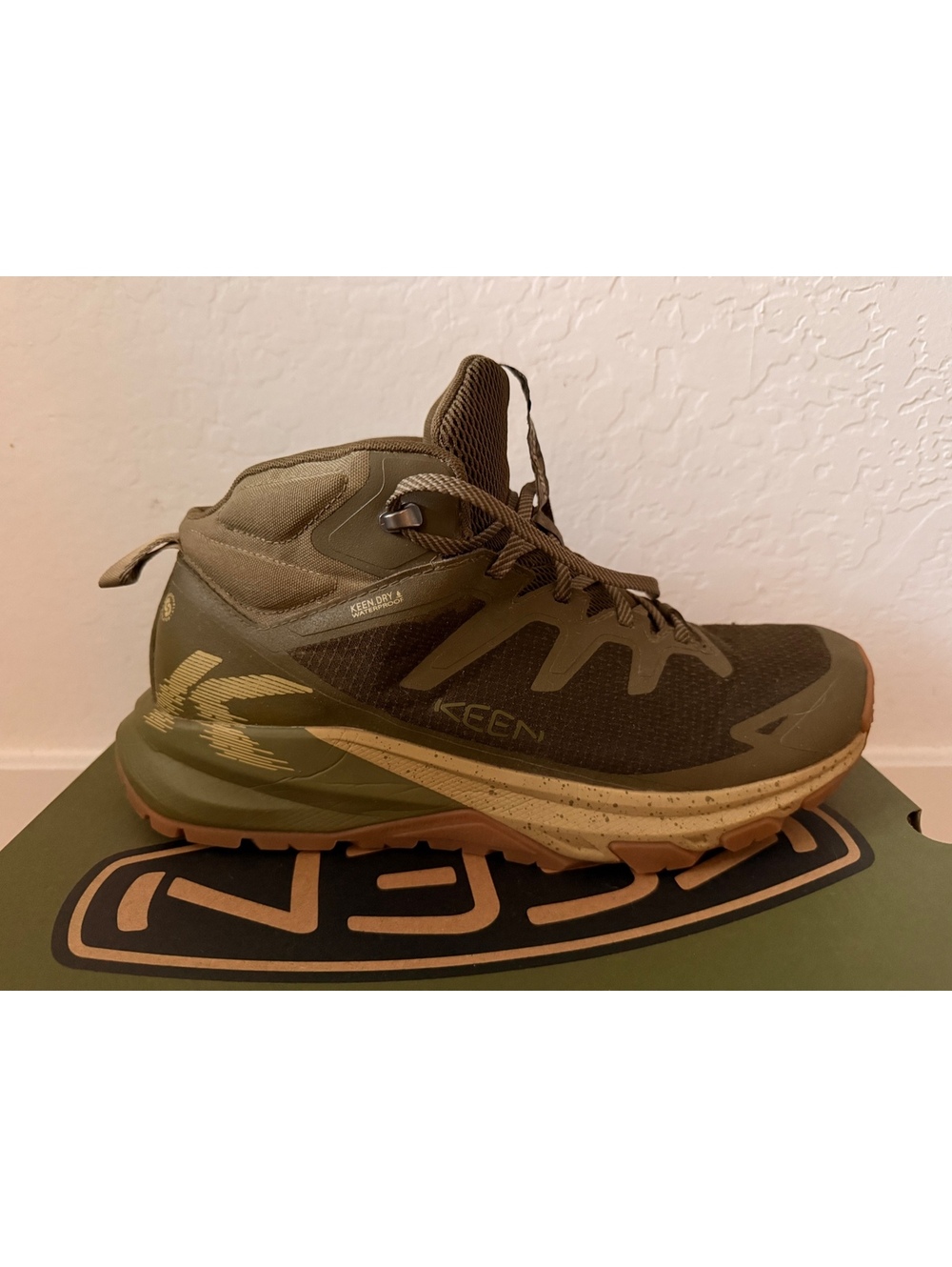 KEEN Targhee Apex Mid WP Men's Hiking Boots US 11 Dark Olive/Khaki